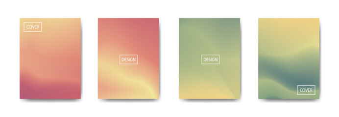 set of abstract background with beautiful gradation color, colorful background for poster flyer banner backdrop.vertical banner.cool fluid background vector illustration