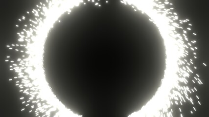 White portal effect with lightning circle effect.
3DCG illustration for background.
