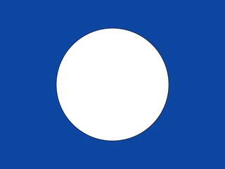 Fototapeta premium White oval on blue background, perfect for banner design