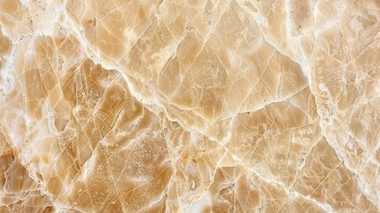 Fototapeta premium A tight shot of a marbled surface, showcasing a brown-and-white pattern at its top and bottom edges The lower portion of the image's visible area is revealed