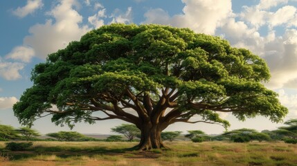 Obraz premium Samanca Saman tree identified as Rain tree by Merr