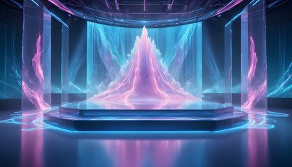 Modern futuristic esport gamer podium background 1