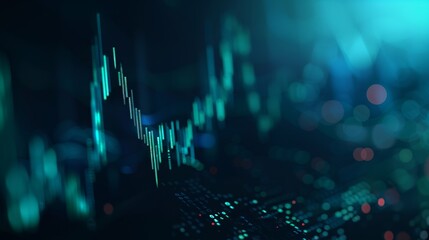Abstract Financial Chart Background, Generative AI
