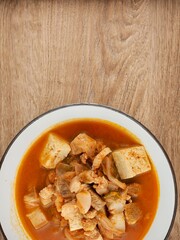 한국전통음식 돼지고기 김치찌개