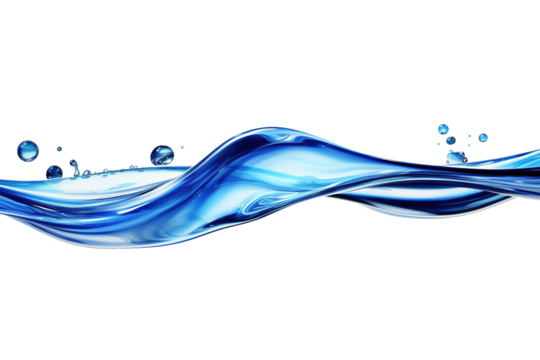 Dance of the Blue Wave on White or PNG Transparent Background.