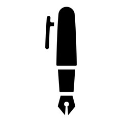 fountain pen glyph icon