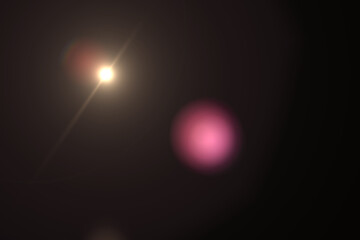 lens flare effects on black background
