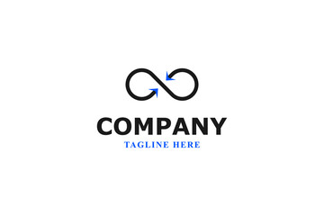 letter s line arrow minimal logo