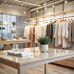 Closeup view of open closet clothes and other accessories