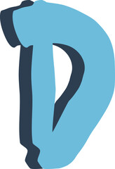 Handwritten letter D