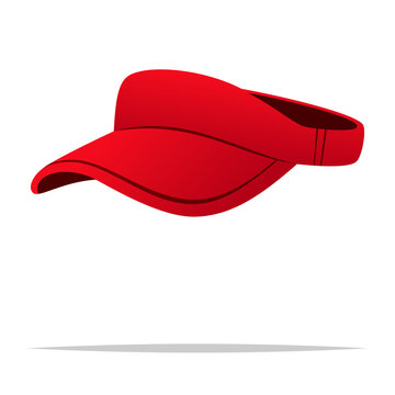 Visor hat cap vector isolated illustration