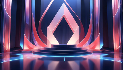 Modern futuristic esport gamer podium background 19