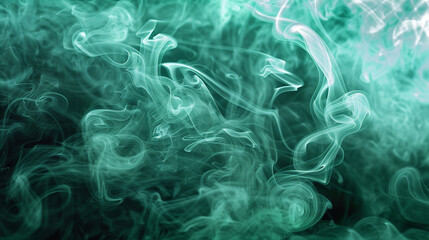 Obraz premium Lively mint green smoke swirls dynamically, perfect for fresh designs,