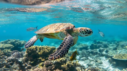 Obraz premium 19. AI in Marine Conservation: Monitoring and protecting marine ecosystems with AI-powered tools, safeguarding the blue-green world beneath the waves.