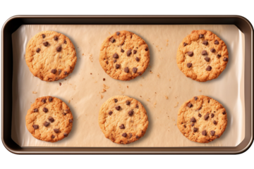 A Delicious Symphony: Chocolate Chip Cookies in Harmony on White or PNG Transparent Background.