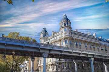 Paris, the Bir-Hakeim bridge on the Seine