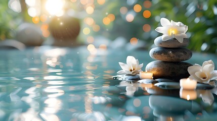 Serene Spa Day Escape With Zen Like Water Garden Setting for Relaxation and Wellness