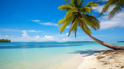 digital tropical island beach sea design graphics poster background