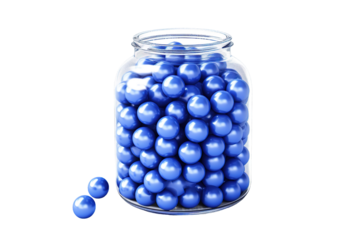 The Enchanted Vessel of Sapphire Mysteries on White or PNG Transparent Background.