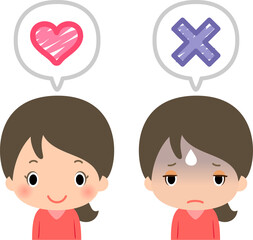 好き嫌いを表情に出した女性