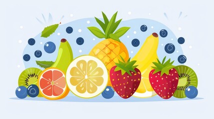 Indulge in a unique strategy with a fruitthemed illustration that adds flavor to your content.