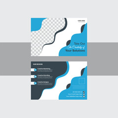 Business or marketing agency postcard template.