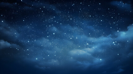 Digital dark blue sky nebula abstract graphic poster background