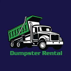 dumpster logo design icon vector
