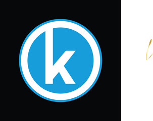 Fototapeta premium k latter logo design icon 