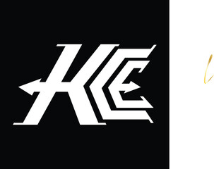 kce initial logo design icon