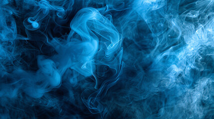 Mystical allure of midnight blue smoke, ideal for captivating dramatic visuals,