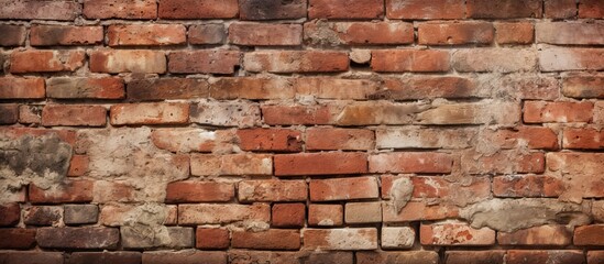 Obraz premium An image of a brick wall with plenty of empty space for text or other elements. Creative banner. Copyspace image