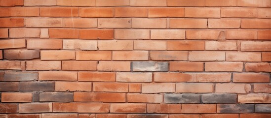 An orange red brick wall texture that can be used as a background for copy space images