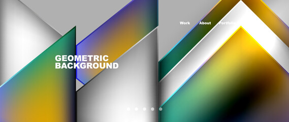 Gradient triangle geometric minimal wallpaper