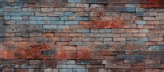 An abstract background closeup showcasing the texture of bricks with empty copy space for use as a template