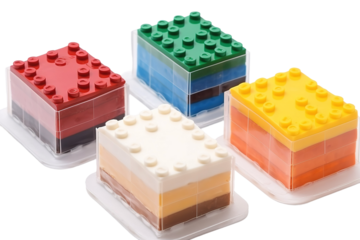 Towering Trio: A Playful Stack of on White or PNG Transparent Background.