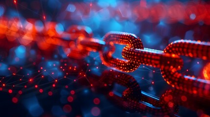 Blockchain Data Center Processing Transactions for Cryptocurrency and Secure Applications in Modern Technology Concept with Copy Space