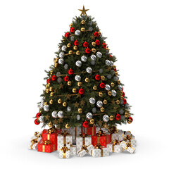 Christmas Tree Garland 3D PNG 