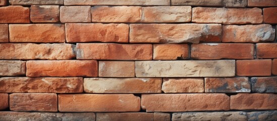 Outdoor brick wall with textured surface ideal for use as a copy space image