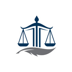 Law logo. Attorney, Law Firm, Legal Service, Justice , Judicial , Supreme court, Criminal and Lawyer logo and icon design vector.