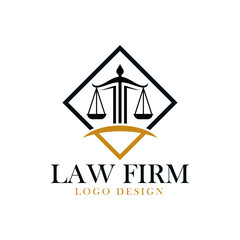 Law logo. Attorney, Law Firm, Legal Service, Justice , Judicial , Supreme court, Criminal and Lawyer logo and icon design vector.