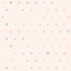 pattern with hearts pastel