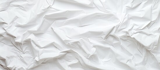 Obraz premium A background image of crumpled white paper with texture perfect for adding copy space