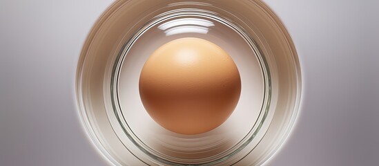 A top view of a closeup egg carrier bathed in natural light with plenty of copy space image - Powered by Adobe