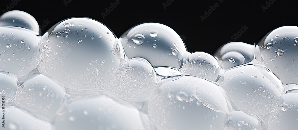 Aufkleber Close up view of water bubble foam ideal for Nature and Macro Photography Copy space image