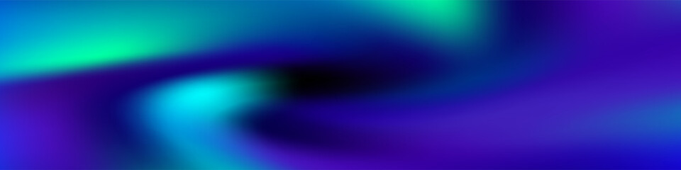 Elegant mesh wave blur banner featuring a soothing green and blue gradient for attention grabbing social media visuals