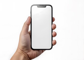 High-quality mockup of iPhone 13 Pro Max with blank screen, perfect for showcasing designs.
