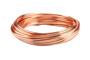 The Spiraling Dance of Copper on White or PNG Transparent Background.