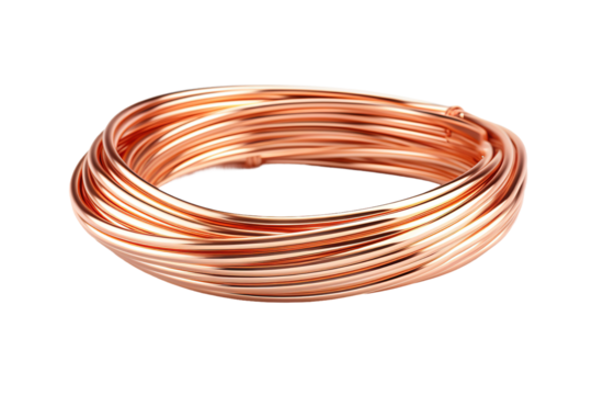 The Spiraling Dance of Copper on White or PNG Transparent Background.