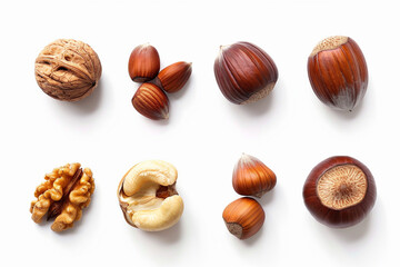 Many types of nuts.